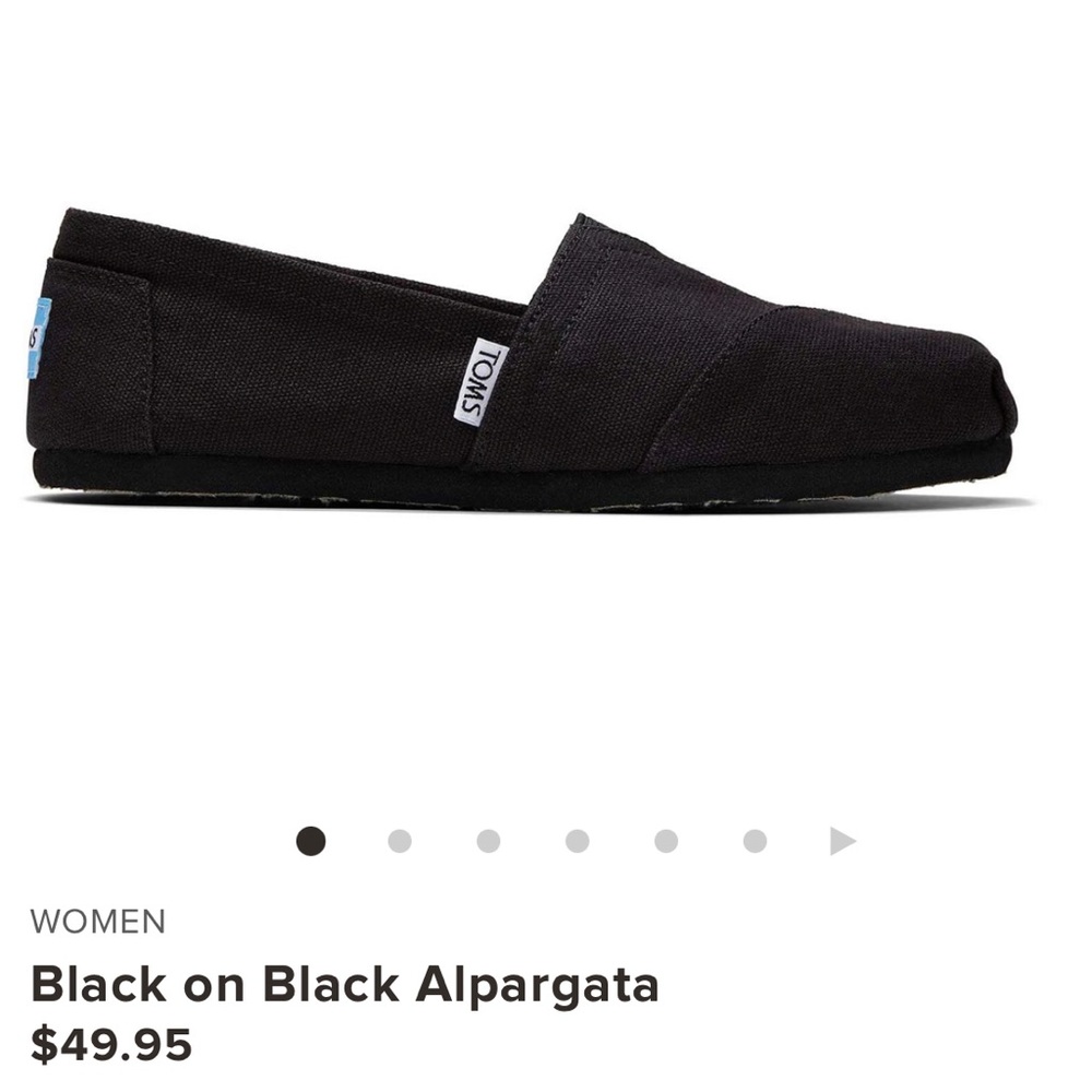Toms women’s Black on Black Alpargata